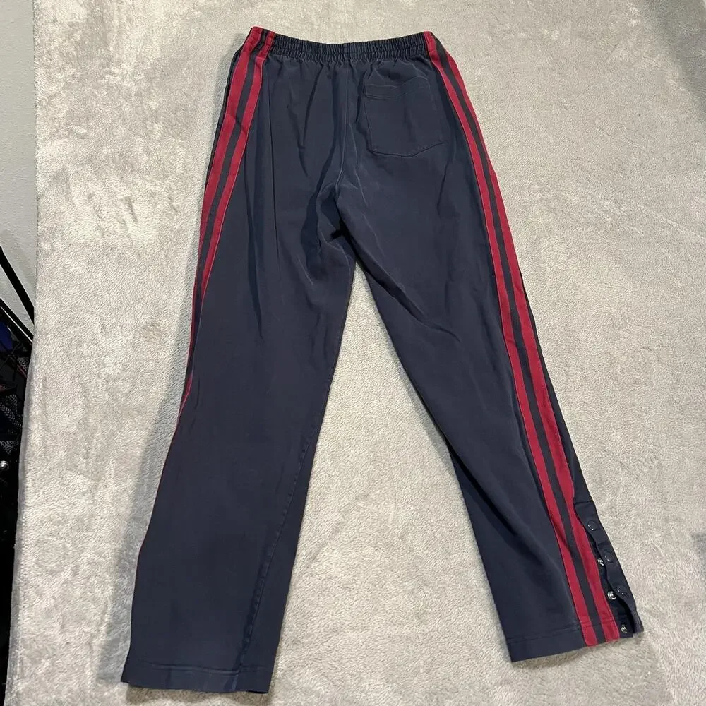 Vintage Polo Jeans Co Track Pants Mens Medium Navy Snap Stripe 90s